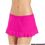 Hula Honey Solid Ruffled Skirted Swim Bottom Women's Swimsuit Pink X-Large B072SN12ZD